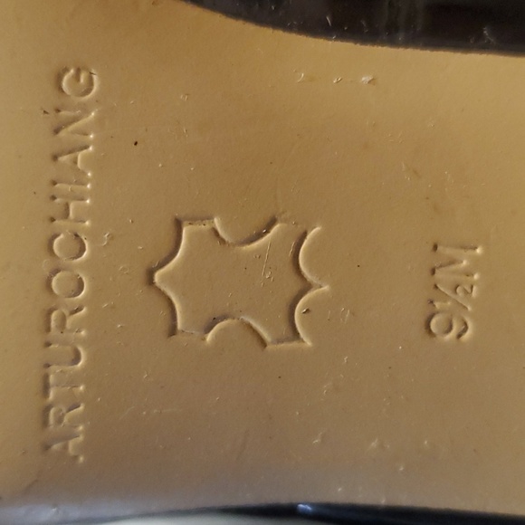 ARTURO CHIANG Patent Leather Calf Hair Cheeta Print Pumps Size 9.5 B - Picture 10 of 10